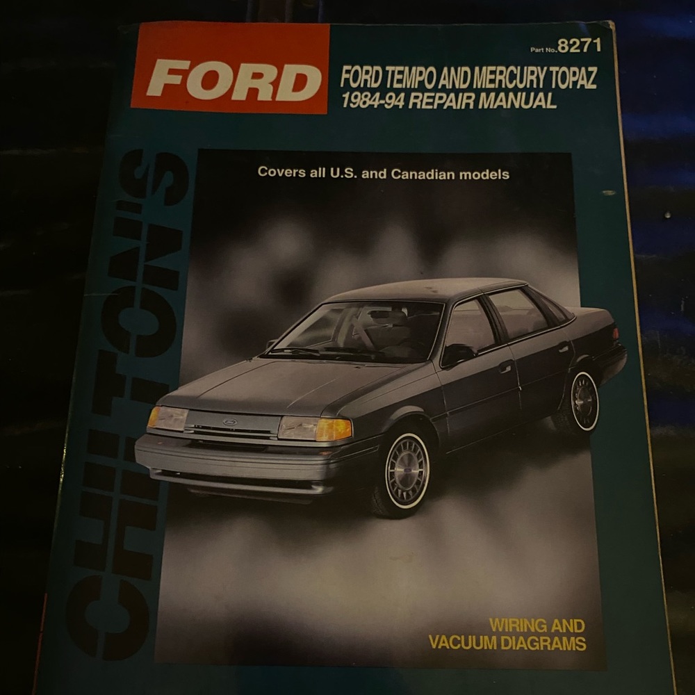 Chilton Ford Tempo and Mercury Topaz 1984-94 Repair Manual part no 8271